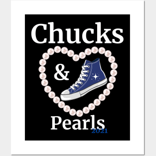 Chucks and Pearls 2021 Harris Biden Posters and Art